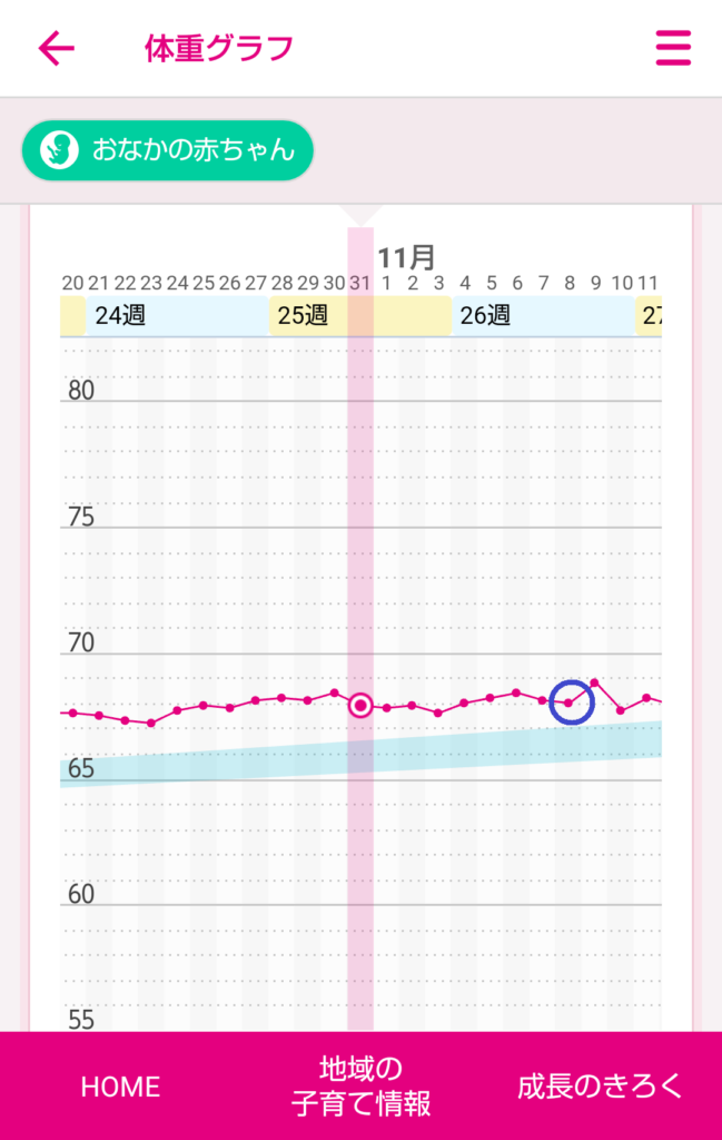 妊娠7ヶ月の体重管理